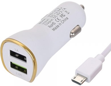 АЗУ с 2xUSB MUJU  MJ-C06 (5V, 3400mAh, шнур Micro)