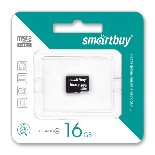Карта памяти MicroSDHC 16GB Smartbuy class10 UHS-I без адаптера