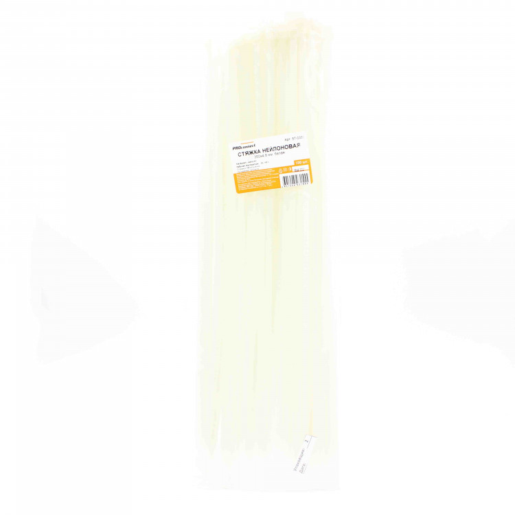 Хомут  4,8*350мм белый (100шт) PROCONNECT R-0350
