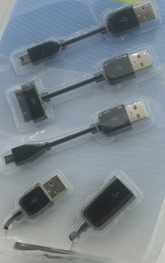 Переходник USB  для зарядки сот.тел. TD-1102 (3 разъёма, Nokia,iPhone,Black Berry,HTC)