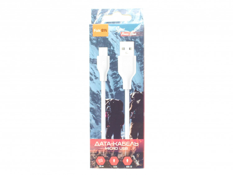 Шнур USB на micro USB штекер  FaisON FK-730   0.2м  (1А) силикон