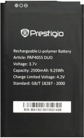 Аккумулятор для PRESTIGIO  PAP 4055  DUO  (2500mAh)