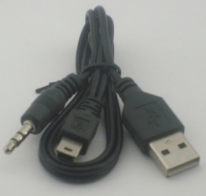 Шнур USB A штекер - (mini штекер - 3,5стерео штекер)   Орбита  TS-3046  0.5м