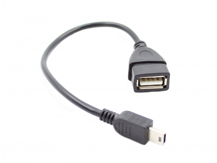 Переходник USB гнездо - mini USB штекер OTG 0,15 м   S-K08 Sib