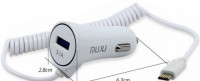 АЗУ с USB (5V, 3100mAh, iP5, 1м) MUJU  MJ-C08