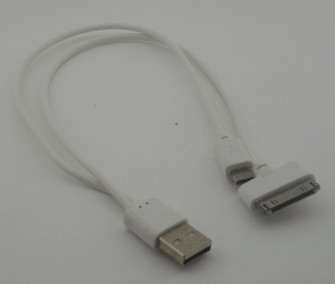 Переходник USB штекер - micro USB штекер + Samsung TAB штекер 0,3 м   BS-3065