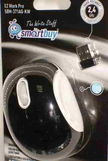 Мышь беспроводная Smart Buy 371AG черно/белая (SBM-371AG-KW)